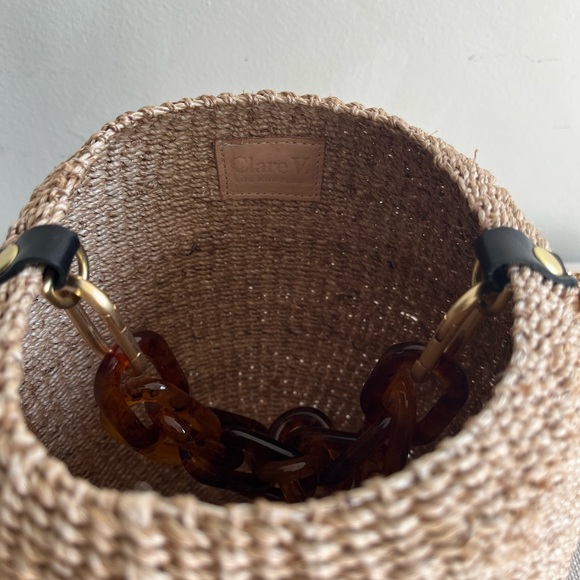 CLARE V Pot de Miel Straw Bag - Picture 8 of 9